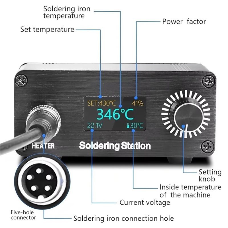 AB11-T12 Przenośna mini cyfrow – Soldering Station T12 Oled recenzja i cena