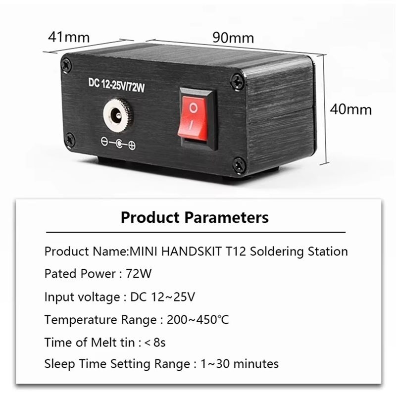 AB11-T12 Przenośna mini cyfrow – Soldering Station T12 Oled recenzja i cena