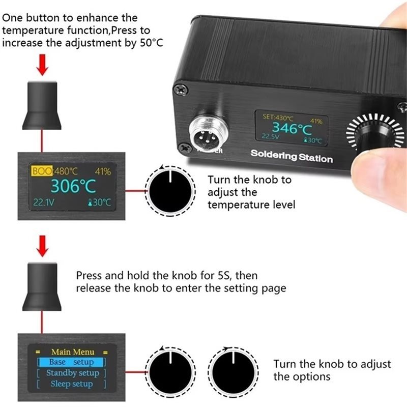 Stacja lutownicza B23B T12 do  – Soldering Station T12 Oled recenzja i cena