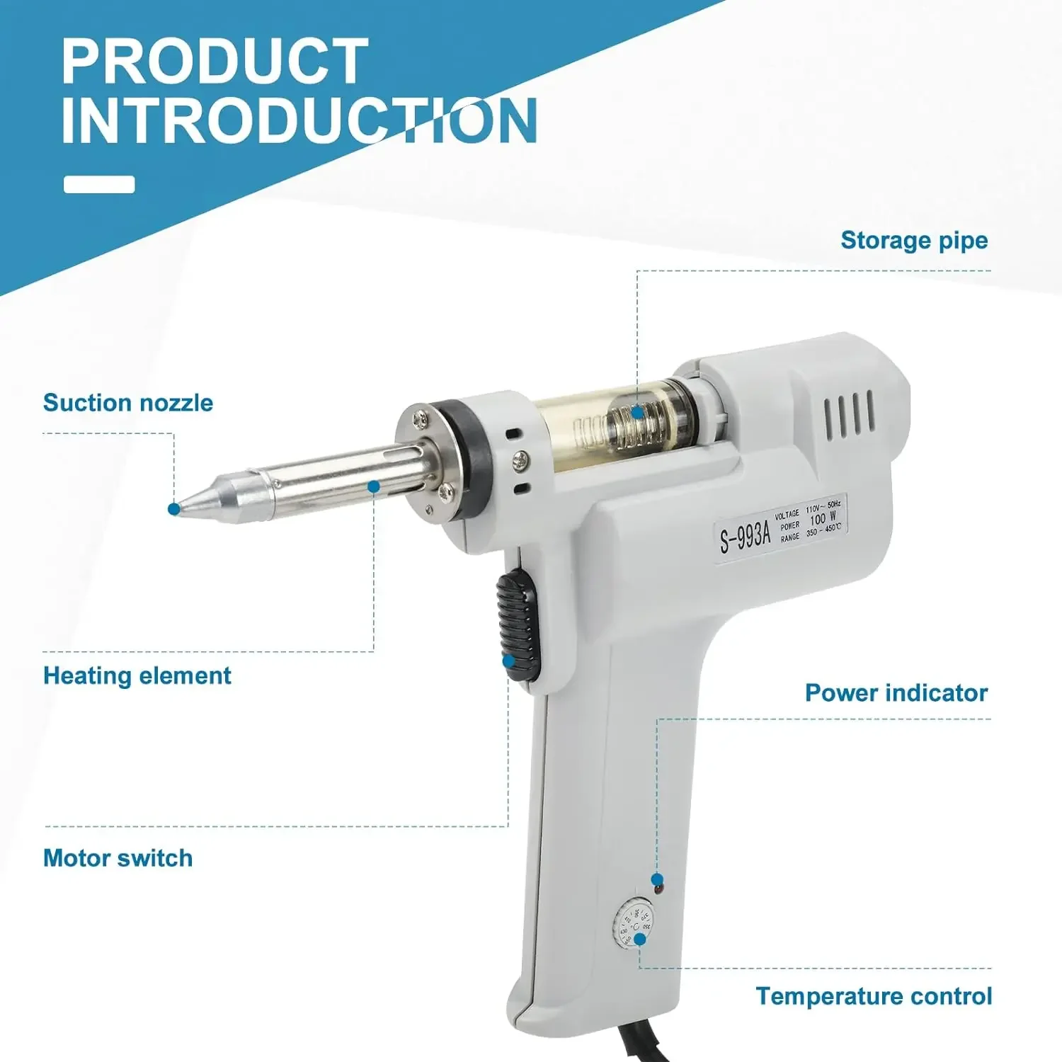S-998P Elektryczny pistolet do – Desoldering Gun Vacuum Electric recenzja i cena