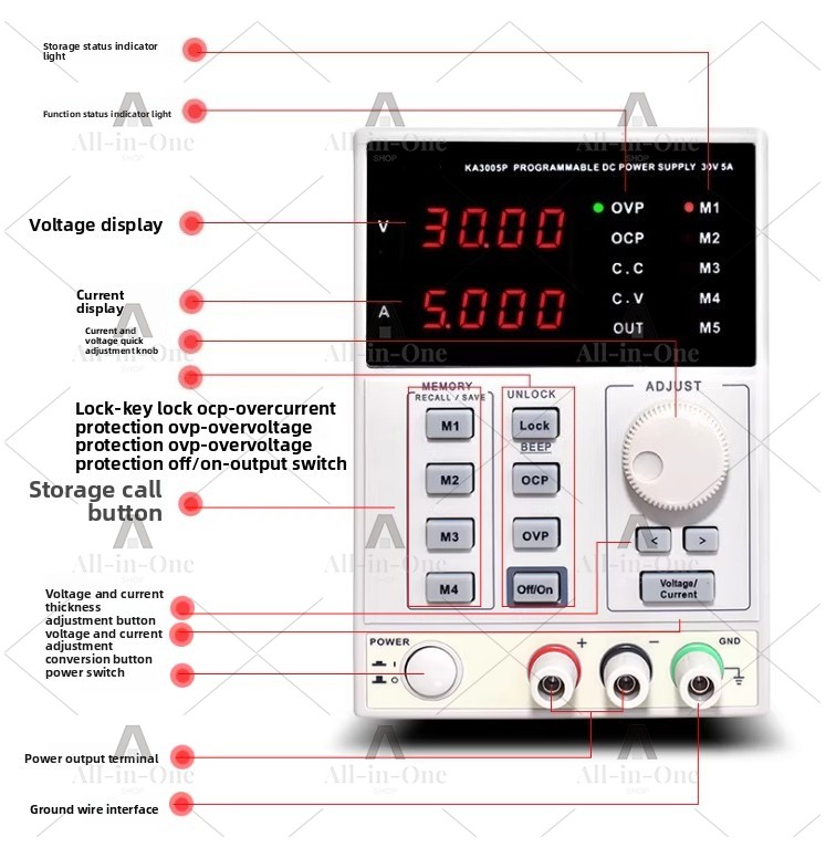 Cyfrowy programowalny zasilacz – Programmable Dc Power Supply 60V 5A recenzja i cena