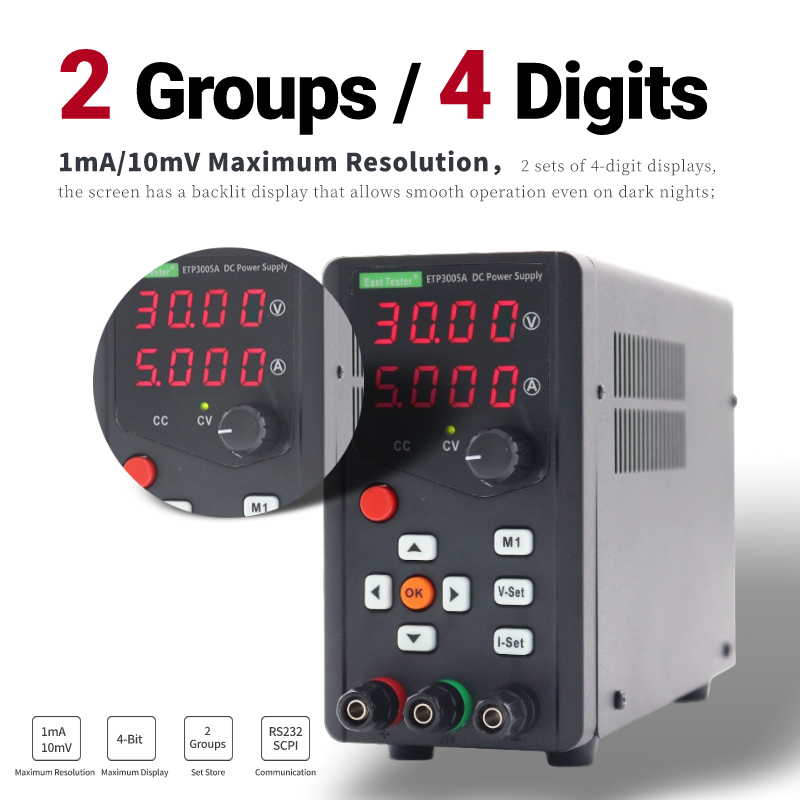 ETP6005A wysokiej wydajności p – Programmable Dc Power Supply 60V 5A recenzja i cena